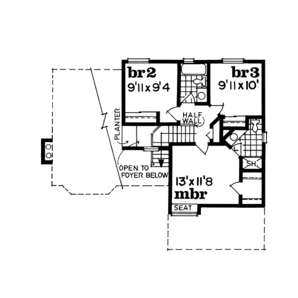 Modern House Plan Second Floor - Rutherford Bay Contemporary Home 062D-0138 - Shop House Plans and More