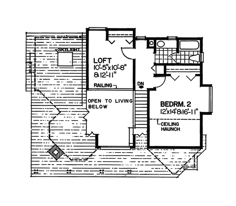 Modern House Plan Second Floor - Big Sky Cove Rustic Home 062D-0148 - Search House Plans and More