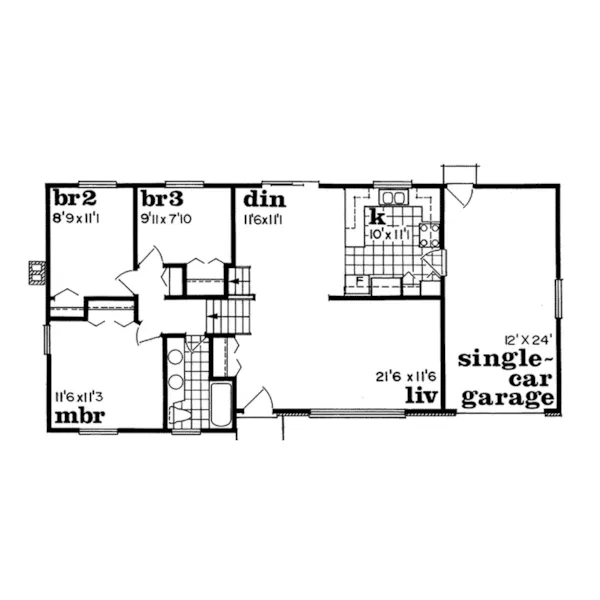 Contemporary House Plan Second Floor - Kraus Point Traditional Home 062D-0154 - Search House Plans and More