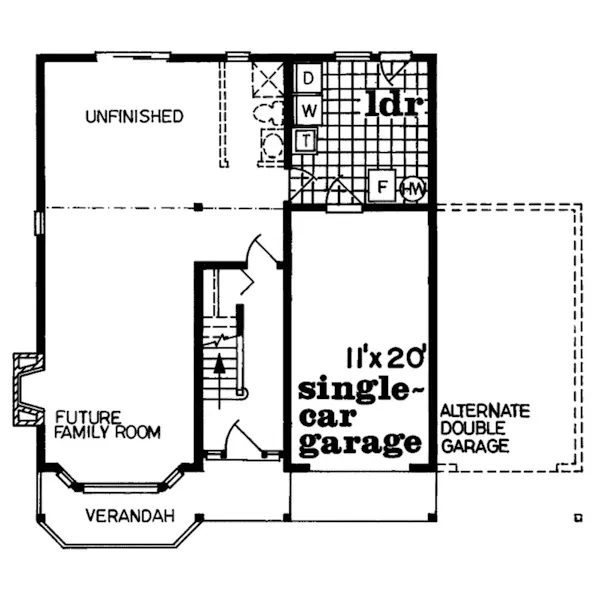 Southern House Plan First Floor - Braxton Country Home 062D-0171 - Search House Plans and More