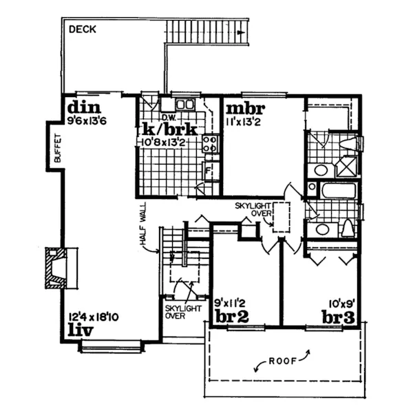 Modern House Plan First Floor - Forsyth Hill Traditional Home 062D-0173 - Search House Plans and More