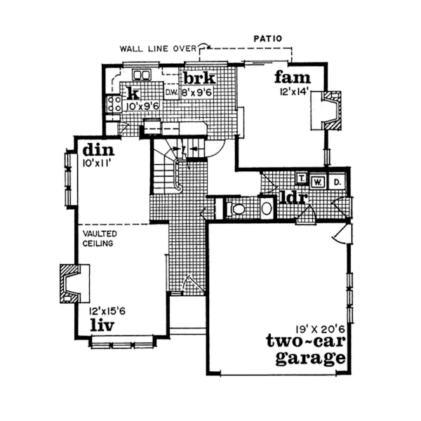 Contemporary House Plan First Floor - Bloomberg Contemporary Home 062D-0176 - Search House Plans and More