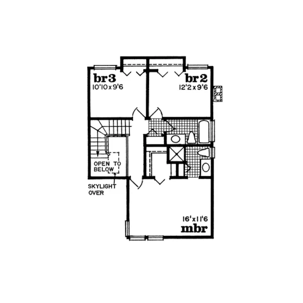 Contemporary House Plan Second Floor - Bloomberg Contemporary Home 062D-0176 - Search House Plans and More