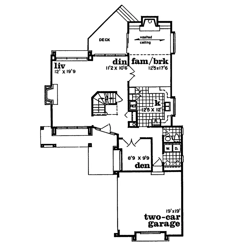 Southern House Plan First Floor - Acapulco Point Sunbelt Home 062D-0178 - Search House Plans and More
