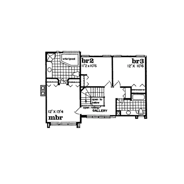 Traditional House Plan Second Floor - Acapulco Point Sunbelt Home 062D-0178 - Search House Plans and More