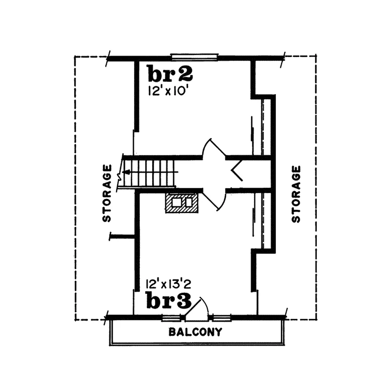 Lake House Plan Second Floor - Big Bear Rustic Cabin Home 062D-0184 - Search House Plans and More