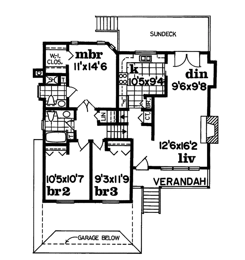Ranch House Plan Second Floor - Ampersand Country Home 062D-0197 - Search House Plans and More