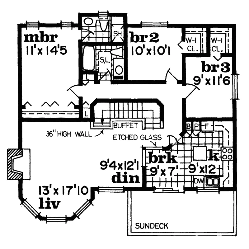 Traditional House Plan Second Floor - Butterfield Traditional Home 062D-0200 - Search House Plans and More