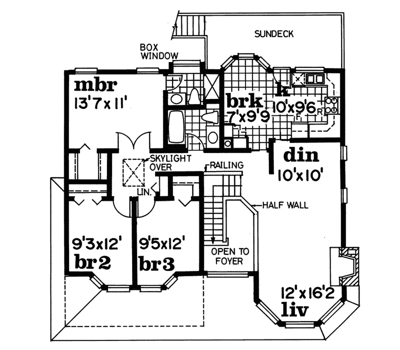 Contemporary House Plan Second Floor - Vincent Victorian Sunbelt Home 062D-0201 - Shop House Plans and More