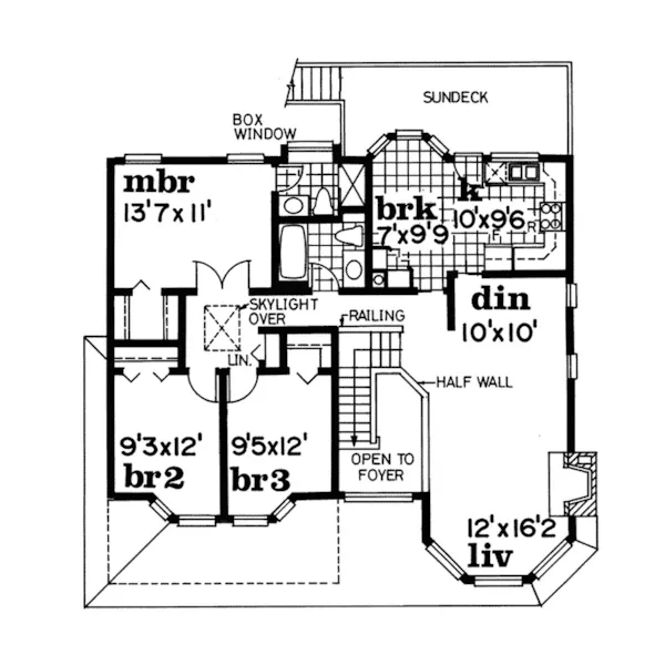 Sunbelt House Plan Second Floor - Vincent Victorian Sunbelt Home 062D-0201 - Shop House Plans and More