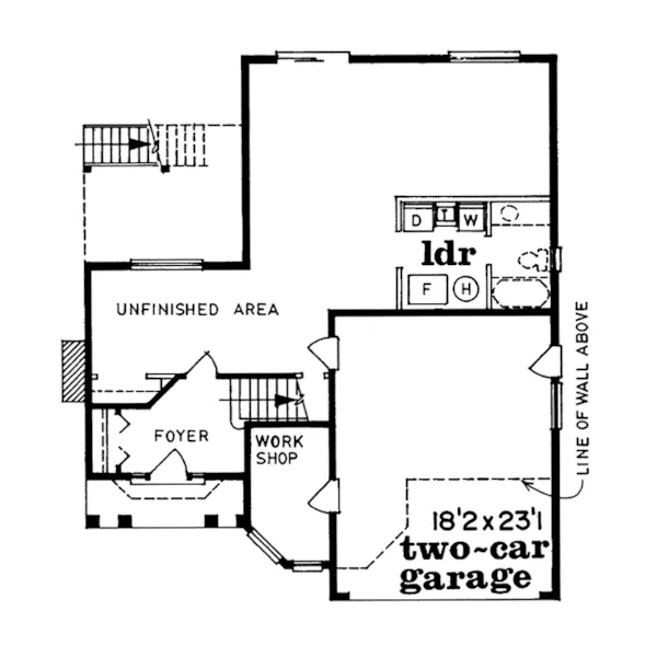 Traditional House Plan First Floor - Altman Modern Home 062D-0209 - Search House Plans and More