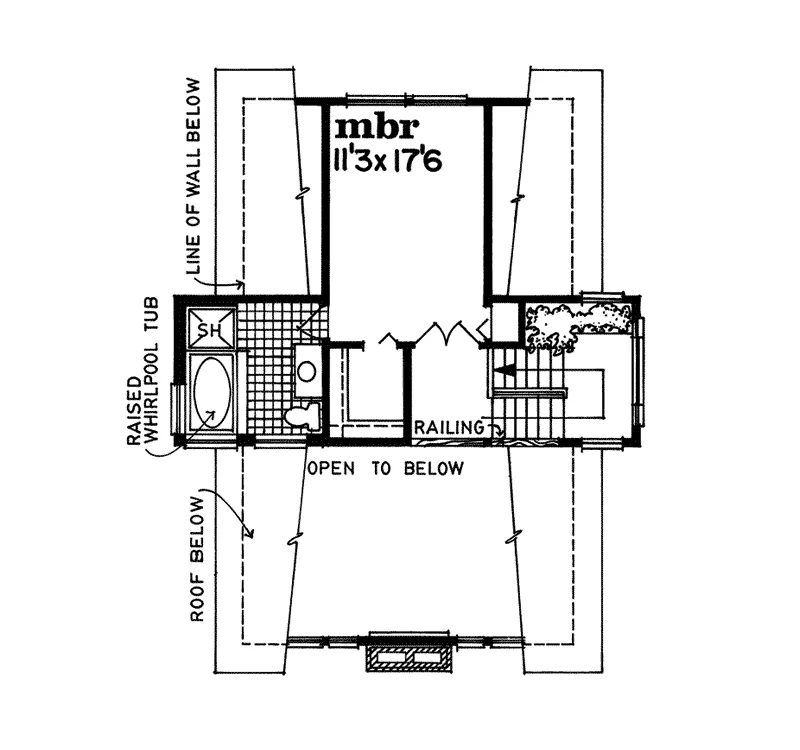Vacation House Plan Second Floor - Everest Rustic Cabin Home 062D-0210 - Search House Plans and More