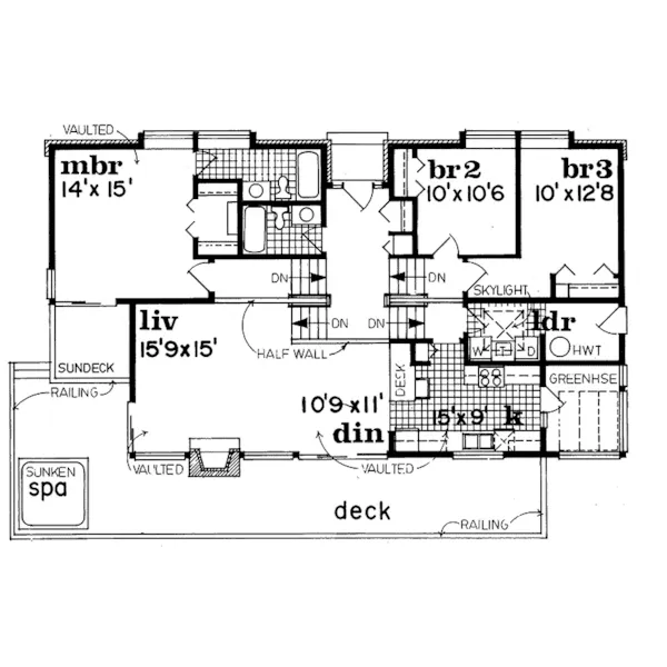 Rustic House Plan First Floor - Frisco Hill Rustic Home 062D-0212 - Search House Plans and More