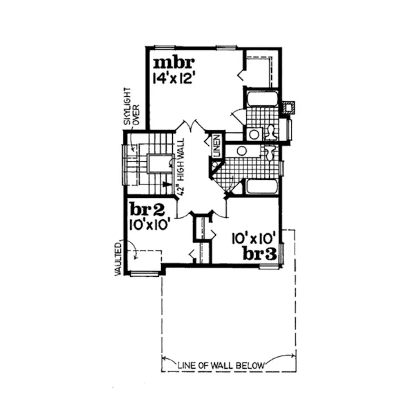 Traditional House Plan Second Floor - Acropolis Contemporary Home 062D-0213 - Search House Plans and More