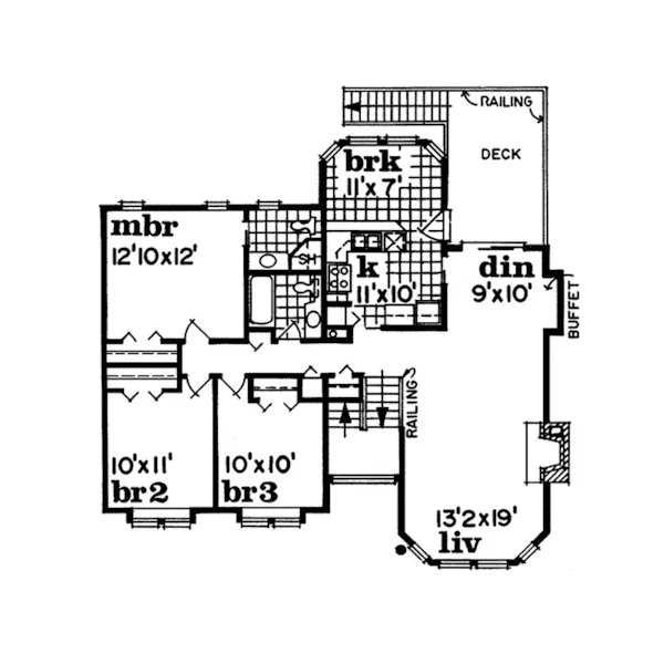 Modern House Plan Second Floor - Labadie Farm Victorian Home 062D-0218 - Shop House Plans and More