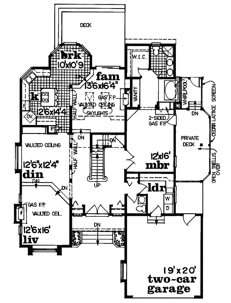 Florida House Plan First Floor - Asbury Florida Sunbelt Home 062D-0225 - Search House Plans and More