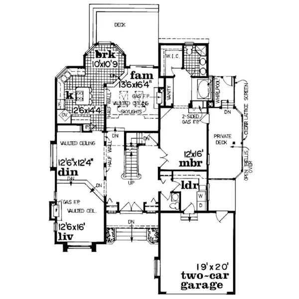 Florida House Plan First Floor - Asbury Florida Sunbelt Home 062D-0225 - Search House Plans and More