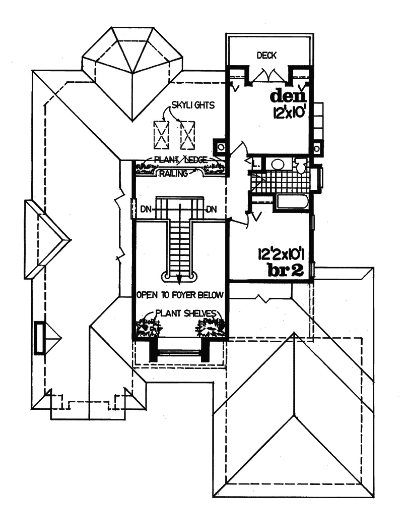 Florida House Plan Second Floor - Asbury Florida Sunbelt Home 062D-0225 - Search House Plans and More