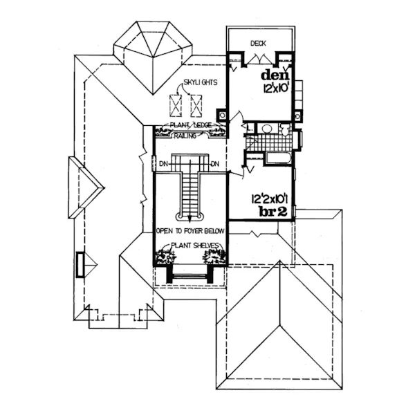 Florida House Plan Second Floor - Asbury Florida Sunbelt Home 062D-0225 - Search House Plans and More