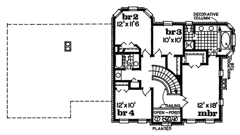 European House Plan Second Floor - Geringer Georgian Style Home 062D-0226 - Search House Plans and More