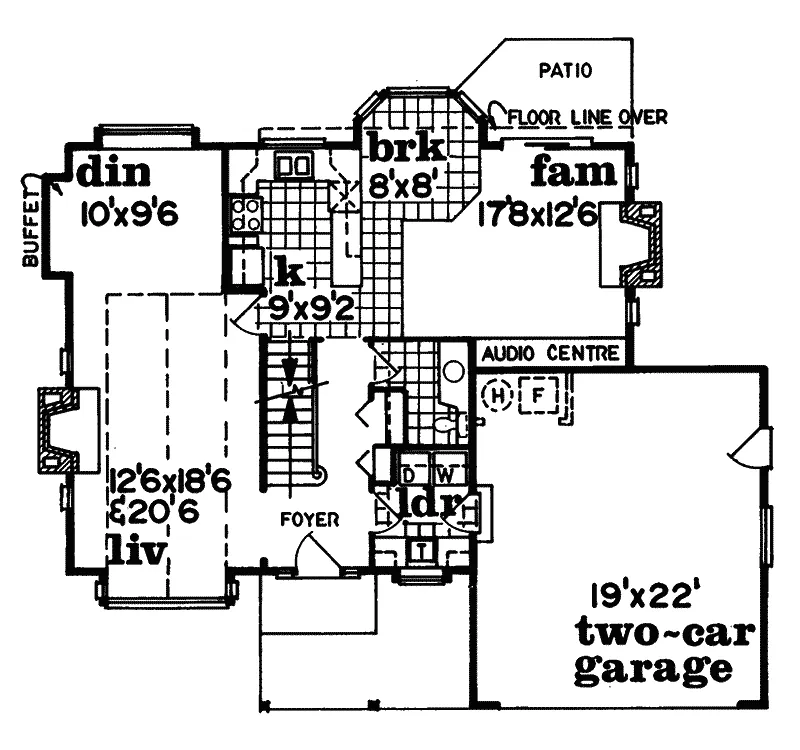 Florida House Plan First Floor - Delevan Country Home 062D-0239 - Search House Plans and More