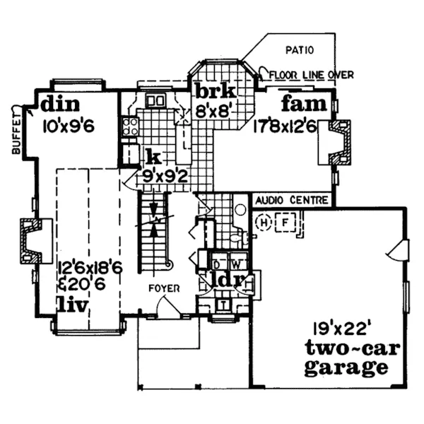 Florida House Plan First Floor - Delevan Country Home 062D-0239 - Search House Plans and More