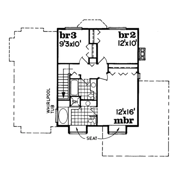 Florida House Plan Second Floor - Delevan Country Home 062D-0239 - Search House Plans and More