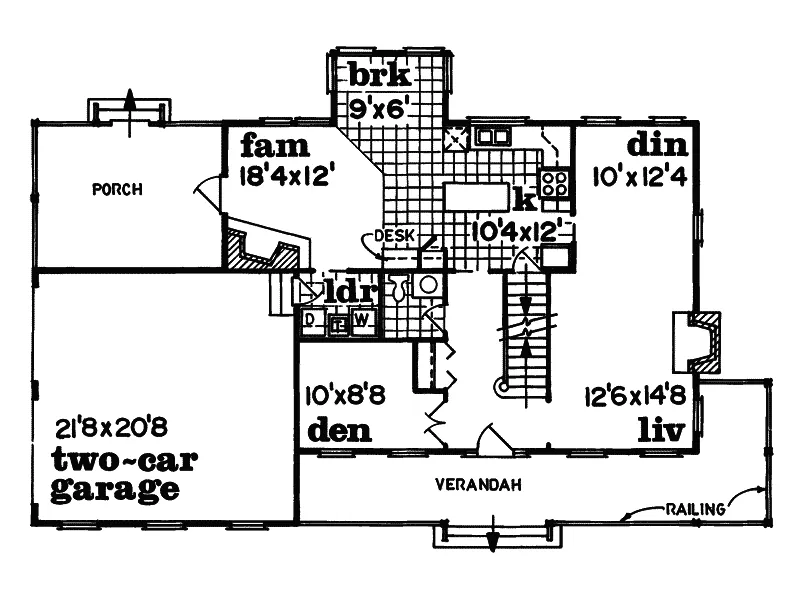 Farmhouse Plan First Floor - Chance Country Home 062D-0244 - Search House Plans and More