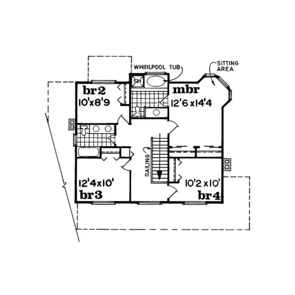 Farmhouse Plan Second Floor - Chance Country Home 062D-0244 - Search House Plans and More