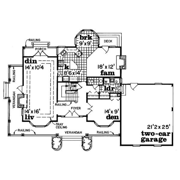 Southern House Plan First Floor - Tammany Hill Country Home 062D-0247 - Shop House Plans and More