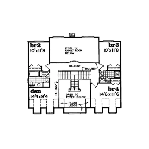 Country House Plan Second Floor - Farran Luxury Farmhouse 062D-0250 - Search House Plans and More