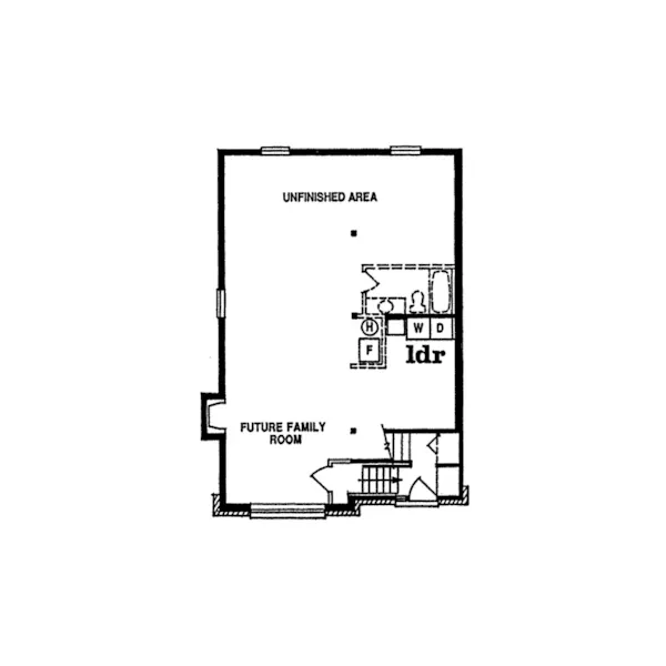 Traditional House Plan Lower Level Floor - Ryancrest Split-Level Home 062D-0254 - Shop House Plans and More