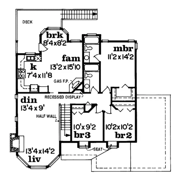 Traditional House Plan Second Floor - Farnham Park Victorian Home 062D-0267 - Search House Plans and More