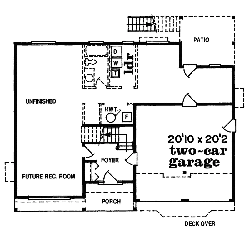 Modern House Plan First Floor - Bernard Traditional Home 062D-0271 - Search House Plans and More