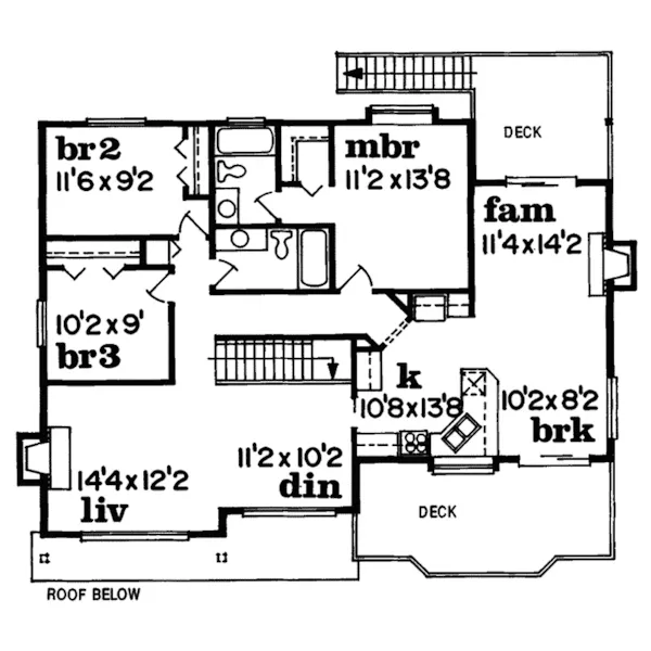 Traditional House Plan Second Floor - Bernard Traditional Home 062D-0271 - Search House Plans and More