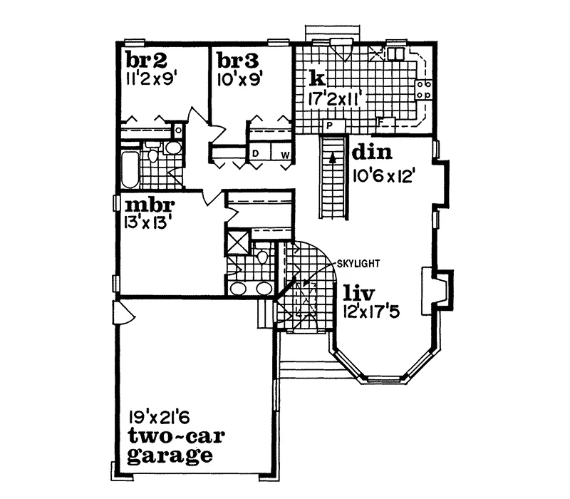 Southern House Plan First Floor - Anabelle Sunbelt Home 062D-0273 - Search House Plans and More