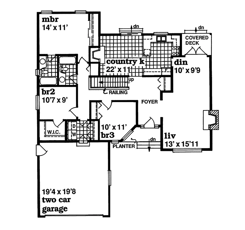 Traditional House Plan First Floor - Goddard Point Traditional Home 062D-0276 - Search House Plans and More