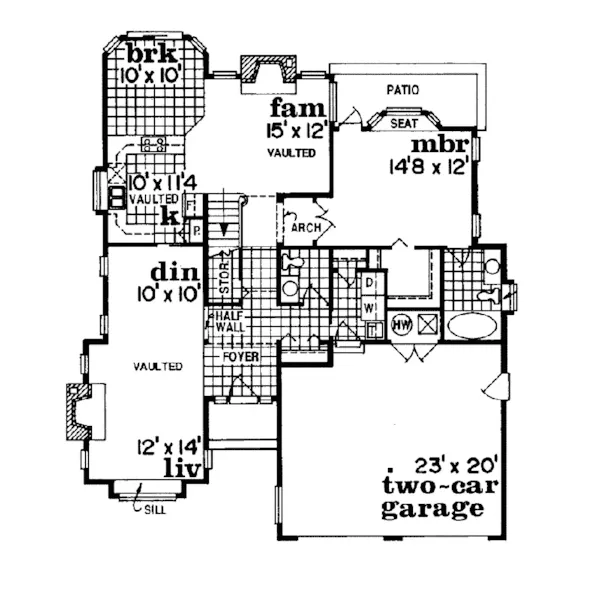 Sunbelt House Plan First Floor - Reed Hill Neoclassical Home 062D-0281 - Shop House Plans and More