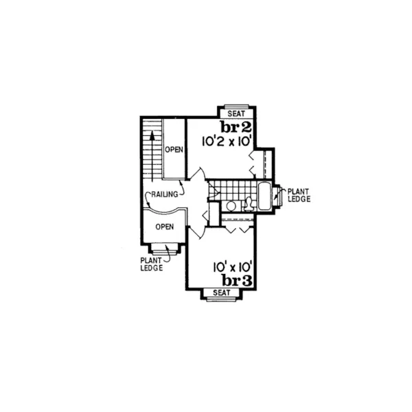 Sunbelt House Plan Second Floor - Reed Hill Neoclassical Home 062D-0281 - Shop House Plans and More