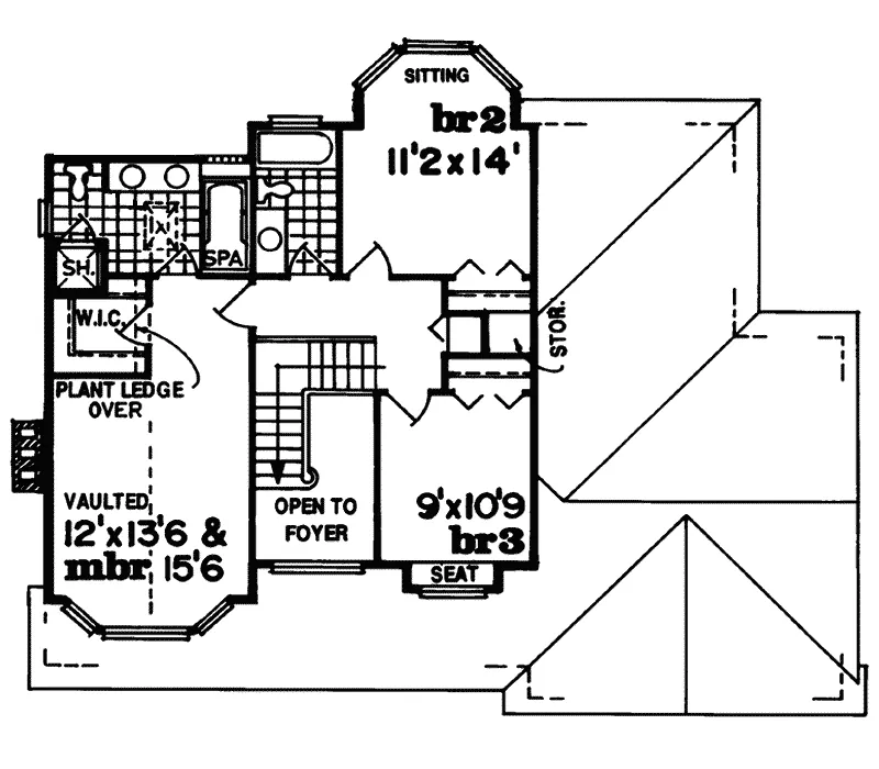 Southern House Plan Second Floor - Bergholz Country Ranch Home 062D-0287 - Search House Plans and More