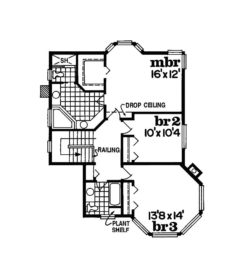 Country House Plan Second Floor - Bornheim Victorian Farmhouse 062D-0292 - Search House Plans and More