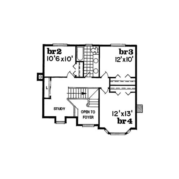 Contemporary House Plan Second Floor - Frankstone Country Style Home 062D-0295 - Search House Plans and More