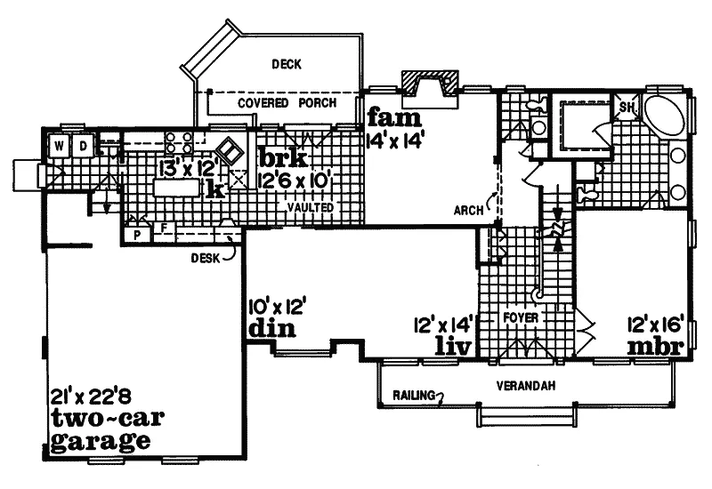 Farmhouse Plan First Floor - Jubilee Country Southern Home 062D-0304 - Search House Plans and More
