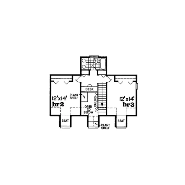 Southern House Plan Second Floor - Jubilee Country Southern Home 062D-0304 - Search House Plans and More