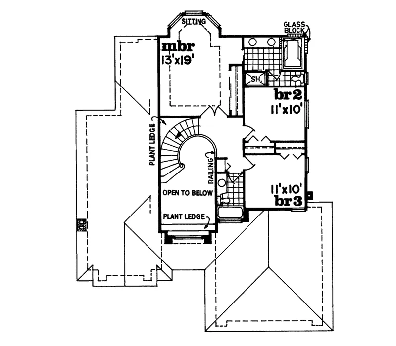 Southern House Plan Second Floor - Seawind Sunbelt Home 062D-0305 - Shop House Plans and More
