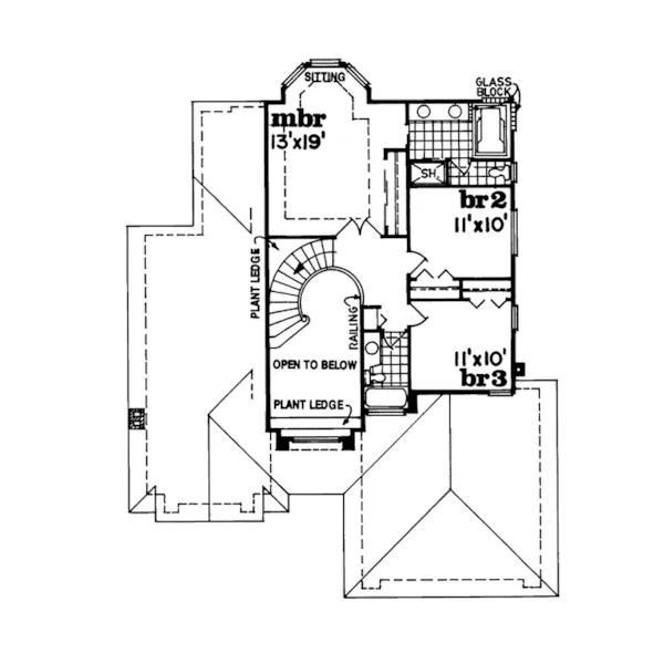 Traditional House Plan Second Floor - Seawind Sunbelt Home 062D-0305 - Shop House Plans and More