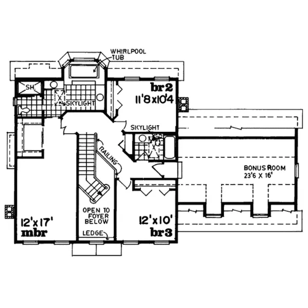 Georgian House Plan Second Floor - Steffan Early American Home 062D-0306 - Shop House Plans and More