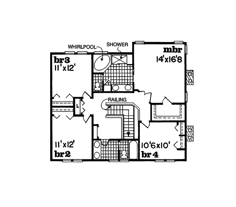 Farmhouse Plan Second Floor - Floradella Country Home 062D-0316 - Search House Plans and More
