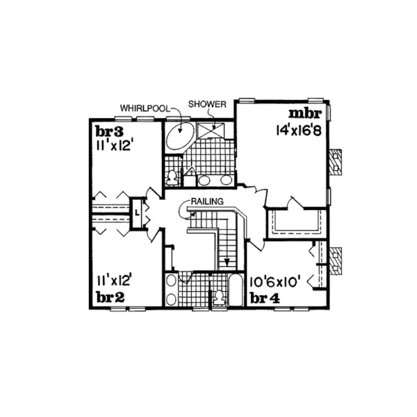 Country House Plan Second Floor - Floradella Country Home 062D-0316 - Search House Plans and More