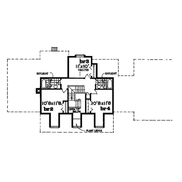 Colonial House Plan Second Floor - Cleary Hill Country Home 062D-0320 - Search House Plans and More